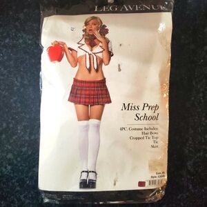 Sexy Miss Prep School Girl- 4 Pc- Costume- Size Adult M / L - New- RRR Halloween